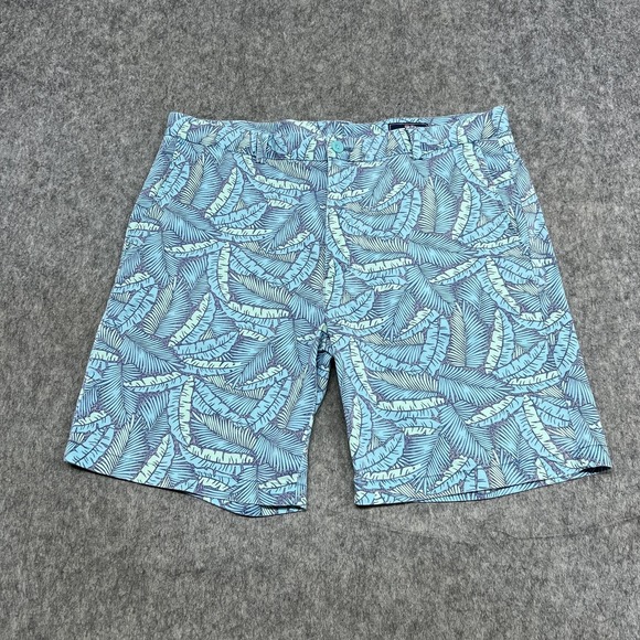 Vineyard Vines Other - Vineyard Vines Shorts Mens 38 Blue Breaker Short Tropical Leaf Chino Stretch